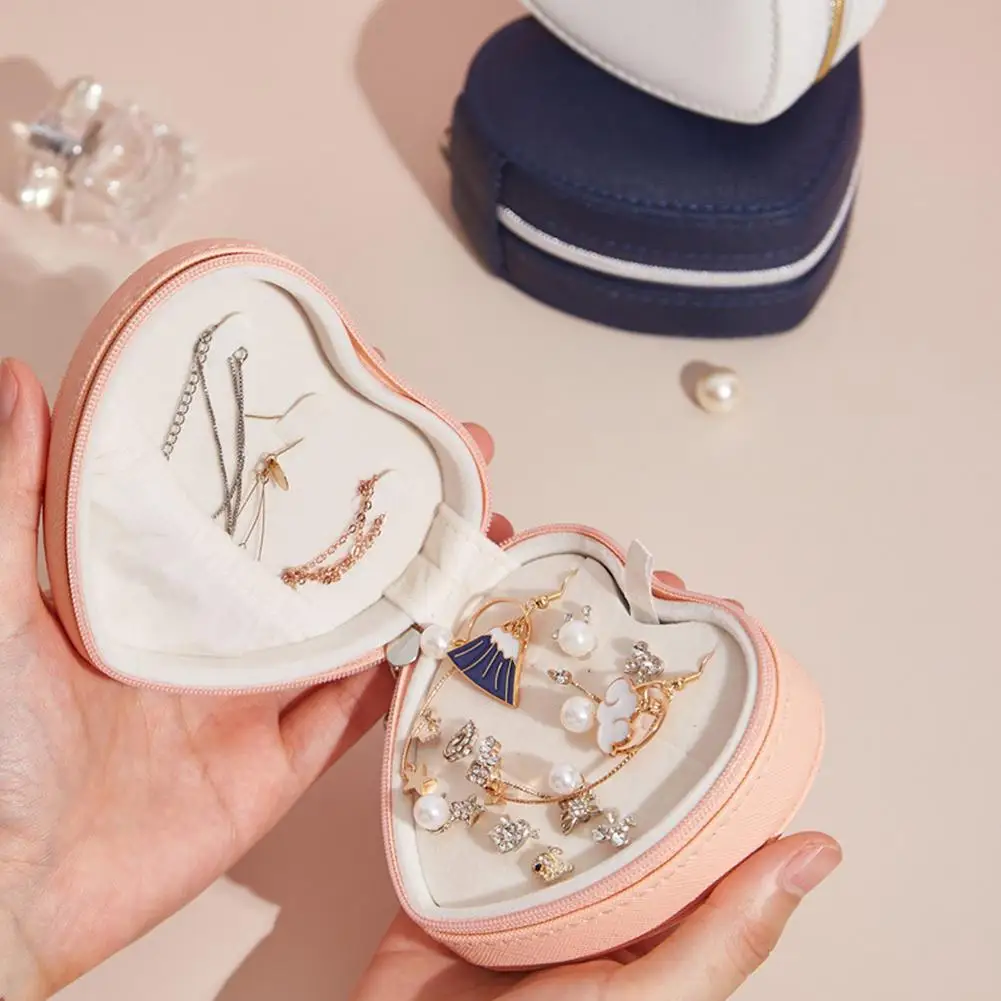 Jewelry Organizer Display Travel Jewelry Case Boxes Portable Heart-shape Jewelry Box Zipper Leather Earring Storage Organizer
Jewelry Organizer Display Travel Jewelry Case Boxes Portable Heart-shape Jewelry Box Zipper Leather Earring Storage Organizer