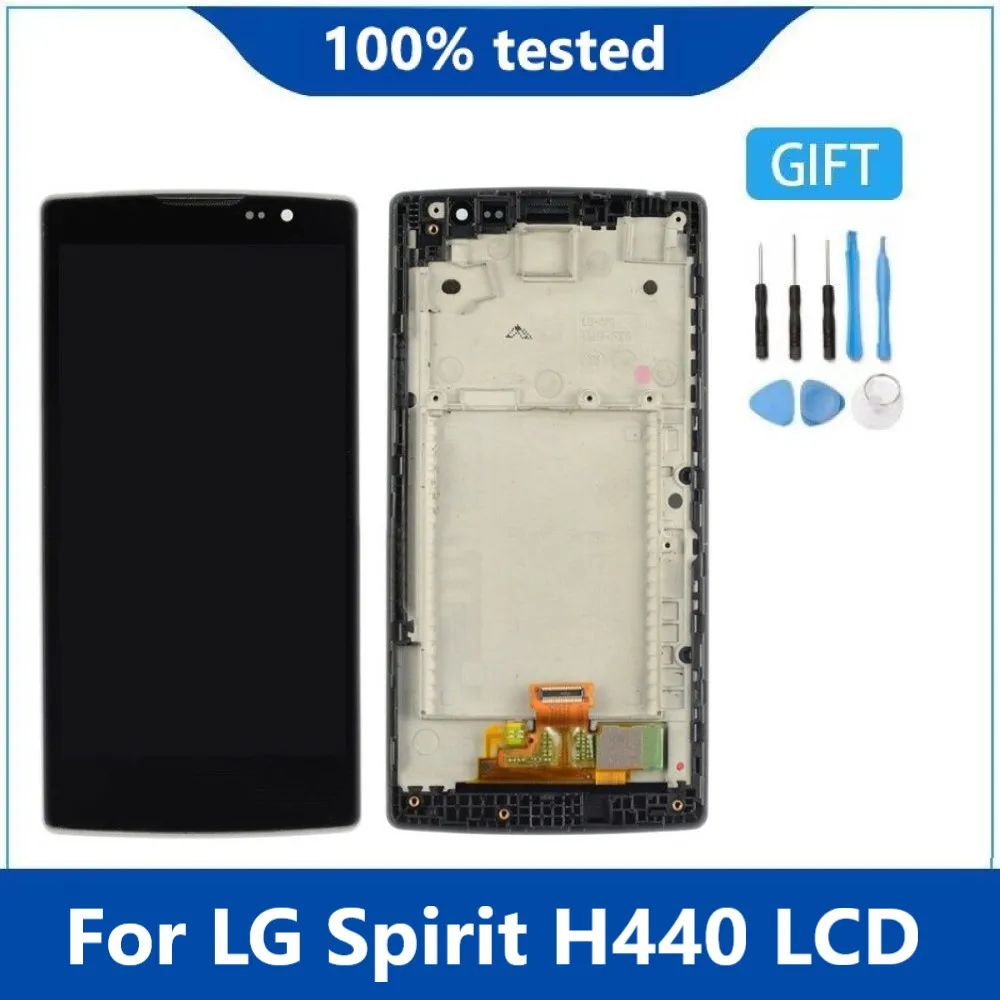 Оригинальный ЖК-дисплей для LG Spirit H440, H442, H420, c70, H422, H440N, H440Y, ЖК-дисплей с рамкой 
Оригинальный ЖК-дисплей для LG Spirit H440, H442, H420, c70, H422, H440N, H440Y, ЖК-дисплей с рамкой
