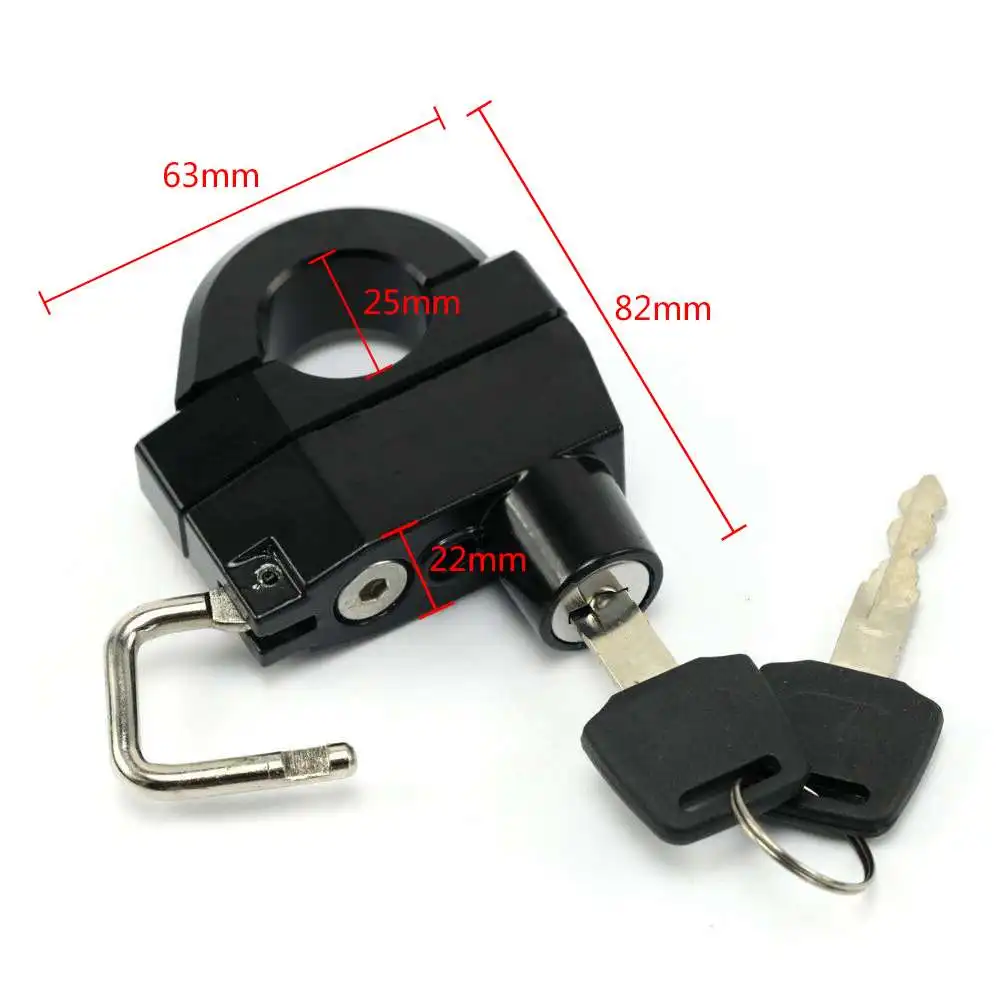 Motorcycle 25mm Handlebar Helmet Lock Anti-theft Accessories Black Zinc Alloy
Motorcycle 25mm Handlebar Helmet Lock Anti-theft Accessories Black Zinc Alloy