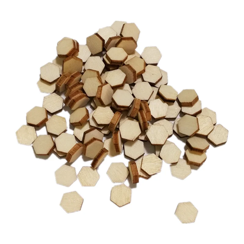 100pcs 10mm Unfinished Wood Hexagon Shape Crafts Wooden Cutout Slices Blank Gift Tags for Party Wedding Home Decorations
100pcs 10mm Unfinished Wood Hexagon Shape Crafts Wooden Cutout Slices Blank Gift Tags for Party Wedding Home Decorations