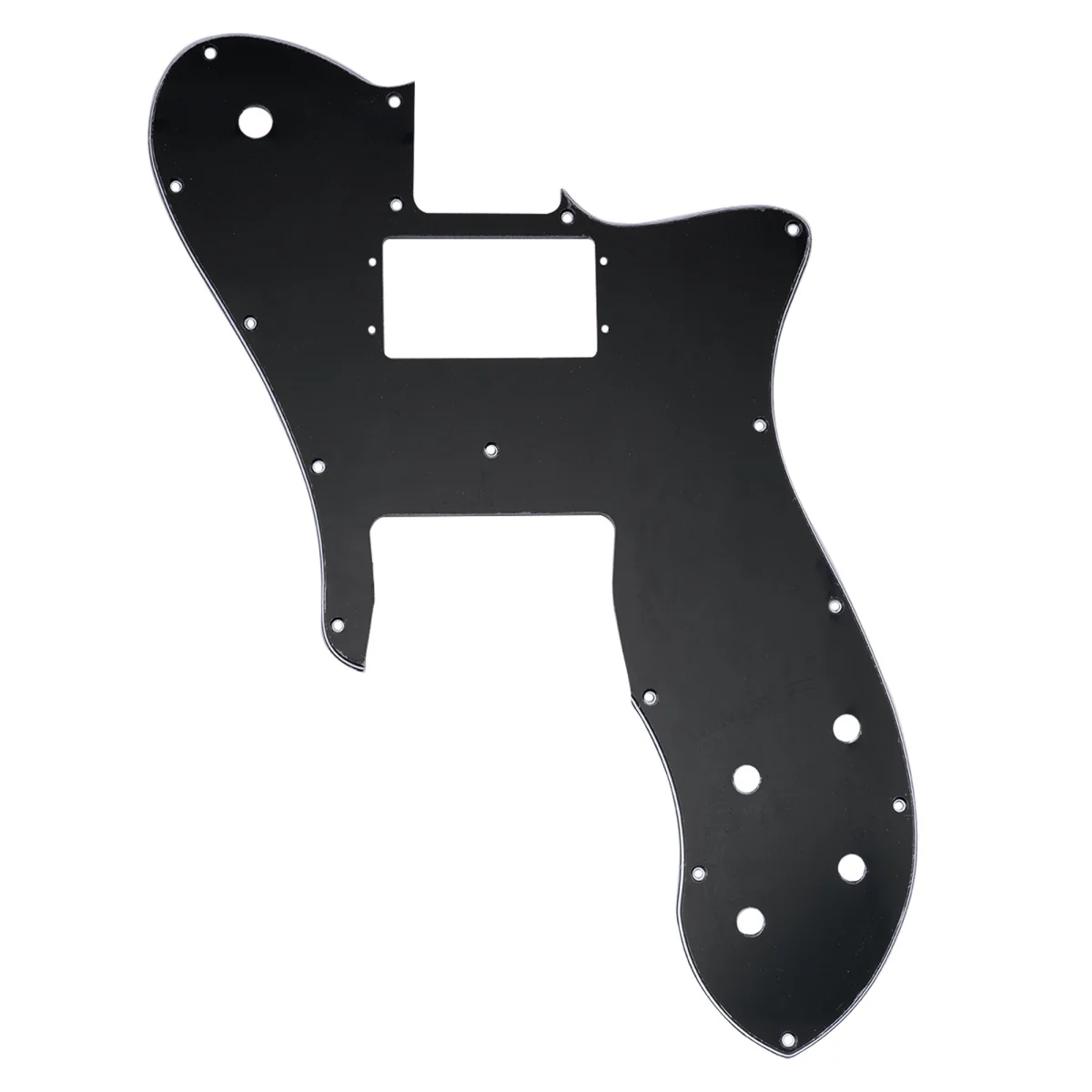 

Musiclily Pro 16 Holes Wide Range Humbucker Pickguard For USA/Mexico Fender 72 Tele Custom Style Electric Guitar, 3ply Black