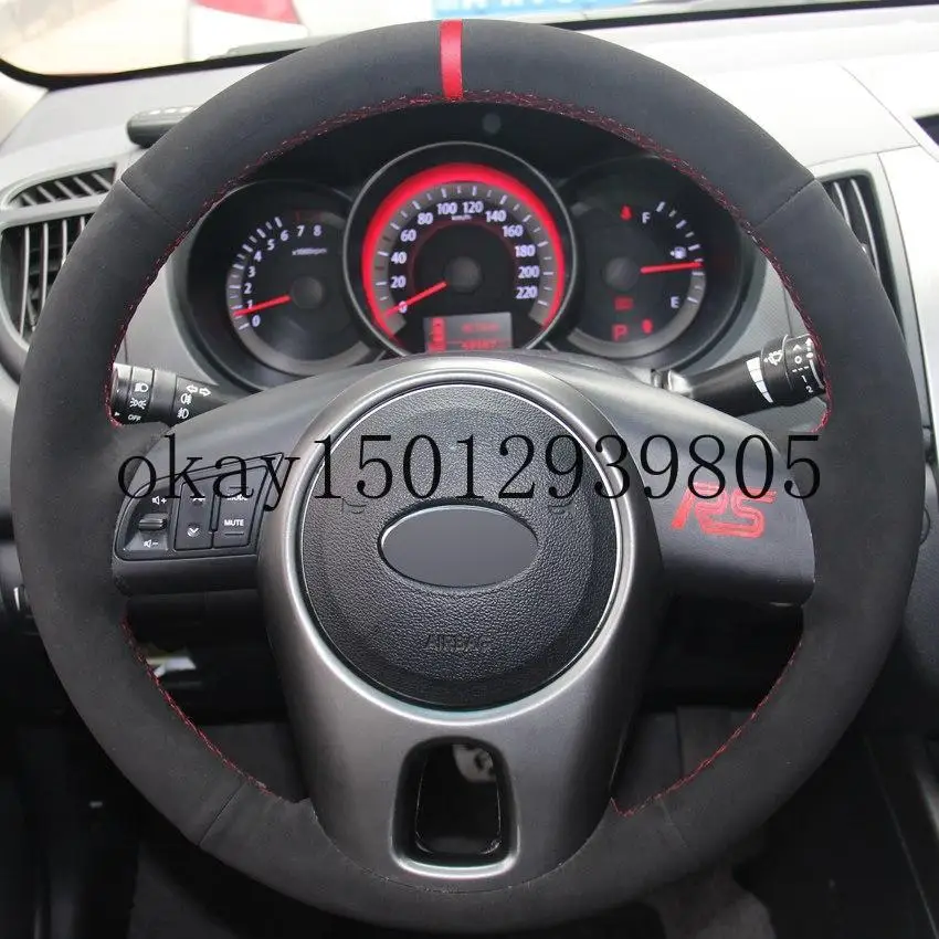 Черная замша ручная строчка раньше для Kia Forte Kia Soul Kia Rio 2009-2011 
Черная замша ручная строчка раньше для Kia Forte Kia Soul Kia Rio 2009-2011