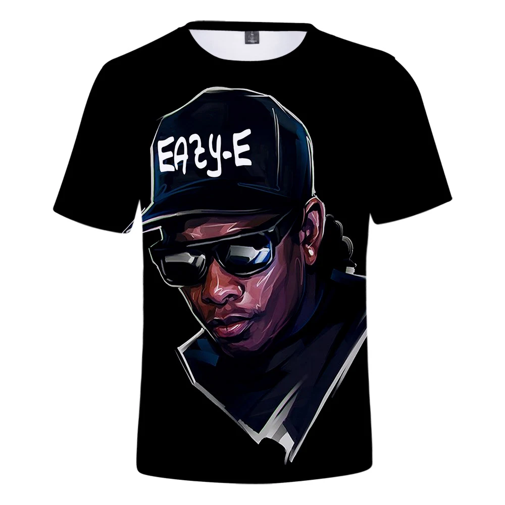 Футболка Eazy E мужская с принтом Gangsta Rap модная тенниска короткими рукавами уличная