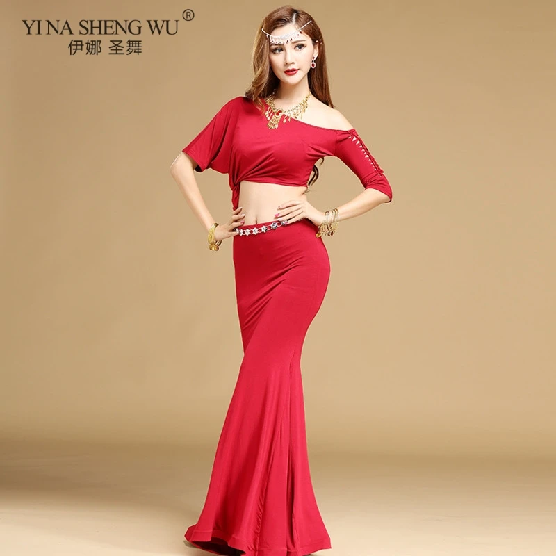 New Women Belly Dance training Clothing Outfits Girls Costume Bellydance Class Wear Top and Fishtail Skirt Performance Clothing
New Women Belly Dance training Clothing Outfits Girls Costume Bellydance Class Wear Top and Fishtail Skirt Performance Clothing
