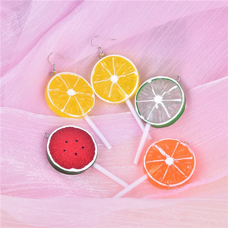 Mix 8pcs/pack 3D Colorful Fruit Lollipop Resin Charms for Earring DIY Jewelry Making 35*71mm
Mix 8pcs/pack 3D Colorful Fruit Lollipop Resin Charms for Earring DIY Jewelry Making 35*71mm