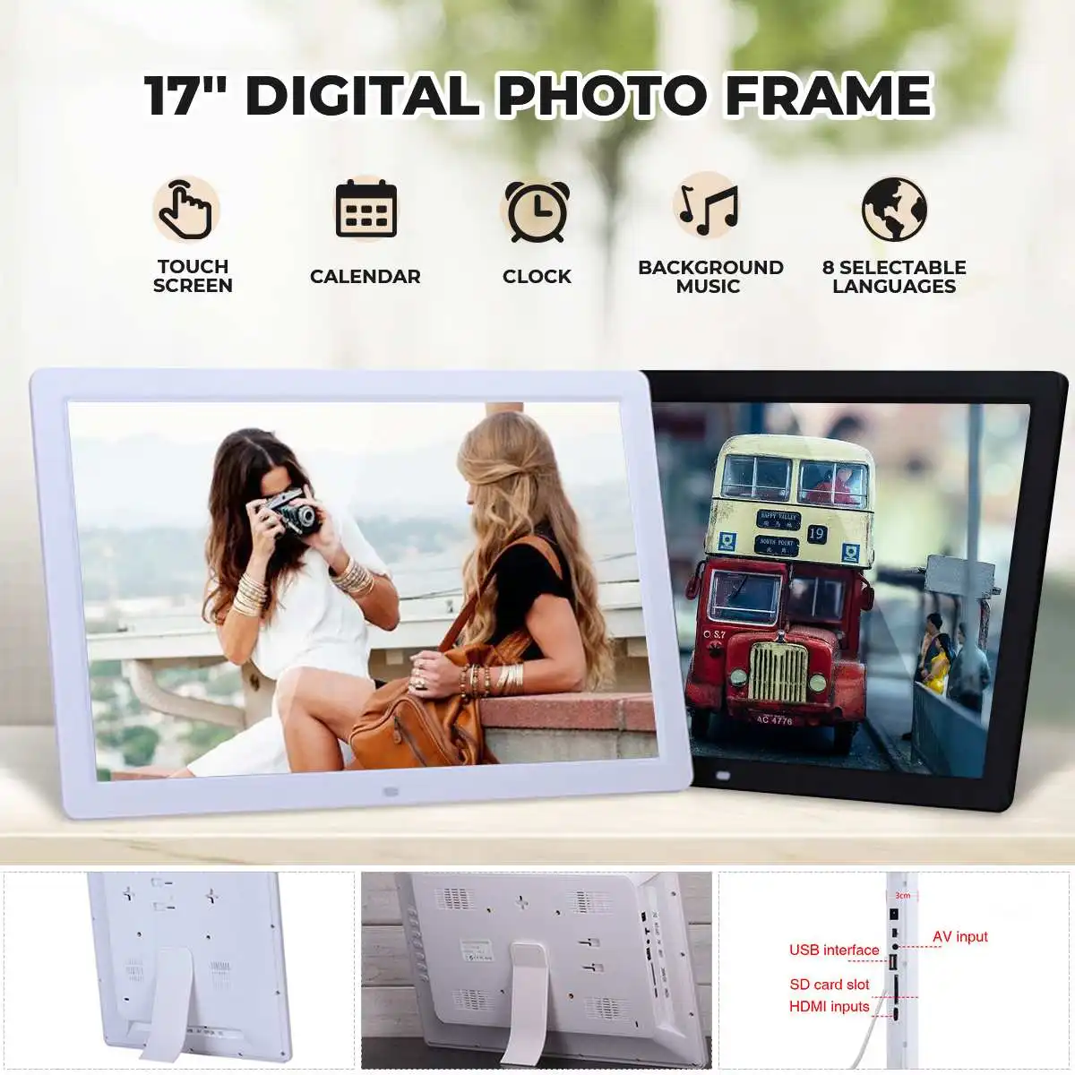 17 дюймов светодиодная подсветка HD 1440*900 полнофункциональная цифровая фоторамка электронный альбом цифровая фотография Музыка Видео хороши...
17 дюймов светодиодная подсветка HD 1440*900 полнофункциональная цифровая фоторамка электронный альбом цифровая фотография Музыка Видео хороши...