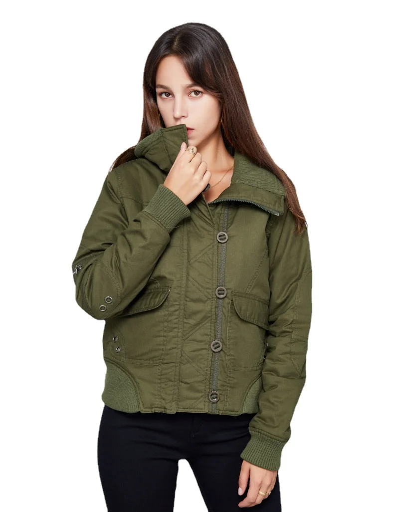 Winter Parkas Women Tops Short Style Pockets Casual Outerwear Warm Long Sleeve Casual Outerwear Female Jackets and Coats TD626
Winter Parkas Women Tops Short Style Pockets Casual Outerwear Warm Long Sleeve Casual Outerwear Female Jackets and Coats TD626