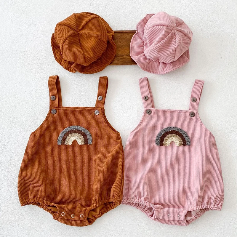 Korean Style Toddler Baby Girl Boys Romper+Hat Sleeveless Corduroy Rainbow Spring Autumn Infant Baby Girls Boys Jumpsuit
Korean Style Toddler Baby Girl Boys Romper+Hat Sleeveless Corduroy Rainbow Spring Autumn Infant Baby Girls Boys Jumpsuit