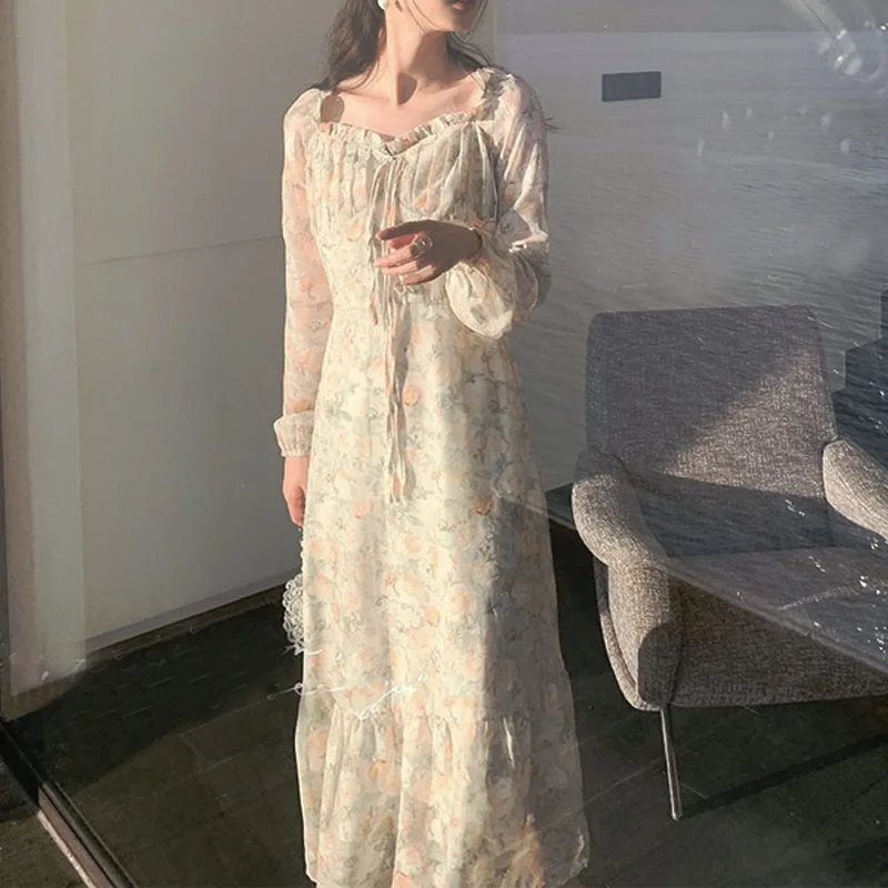 2022 Summer Square Collar Elegant Party Dress Women Long Sleeve Casual Floral Midi Dress Female Beach One Piece Dress Korean
2022 Summer Square Collar Elegant Party Dress Women Long Sleeve Casual Floral Midi Dress Female Beach One Piece Dress Korean