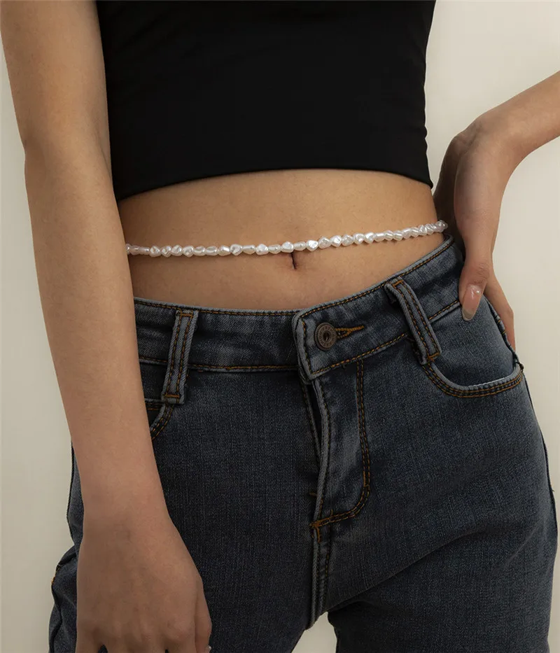NEW Retro Single Layer Imitation Pearl Beads Waist Chain Sexy Personality Metal Hollow Chain Belt Unique Body Aesthetic Jewelry
NEW Retro Single Layer Imitation Pearl Beads Waist Chain Sexy Personality Metal Hollow Chain Belt Unique Body Aesthetic Jewelry