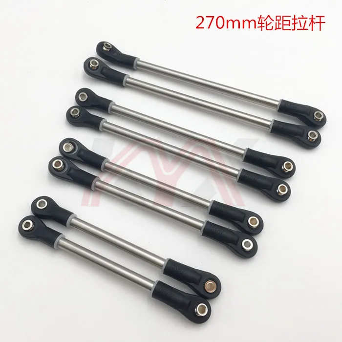 KYX Racing 270mm Wheelbase Modification Stainless Steel Link Linkage Tie Rod kit with Plastic Rod Ends for Axial SCX10 II 90046
KYX Racing 270mm Wheelbase Modification Stainless Steel Link Linkage Tie Rod kit with Plastic Rod Ends for Axial SCX10 II 90046