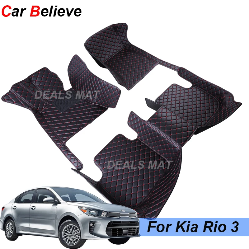 100% подходит автомобильные коврики с карманами напольный коврик для Kia Rio 3 2011 2012 2013