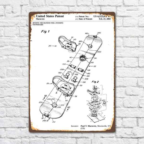 Snowboard 2003 Patent Vintage Retro Metal Tin Sign Metal Sign Wall Decor Fashion Art Decor Poster BIE137
Snowboard 2003 Patent Vintage Retro Metal Tin Sign Metal Sign Wall Decor Fashion Art Decor Poster BIE137