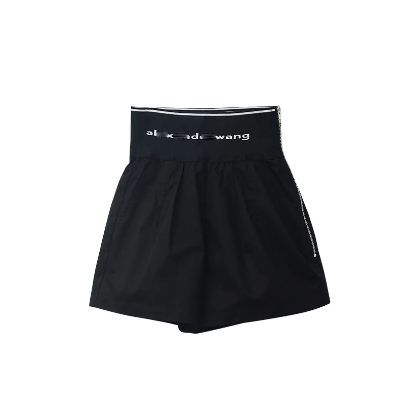 WANG 2021 AW Summer Letters Elastic Waist Shorts Zipper Stitching Black Wide-leg Pants All-match Thin Pants
WANG 2021 AW Summer Letters Elastic Waist Shorts Zipper Stitching Black Wide-leg Pants All-match Thin Pants