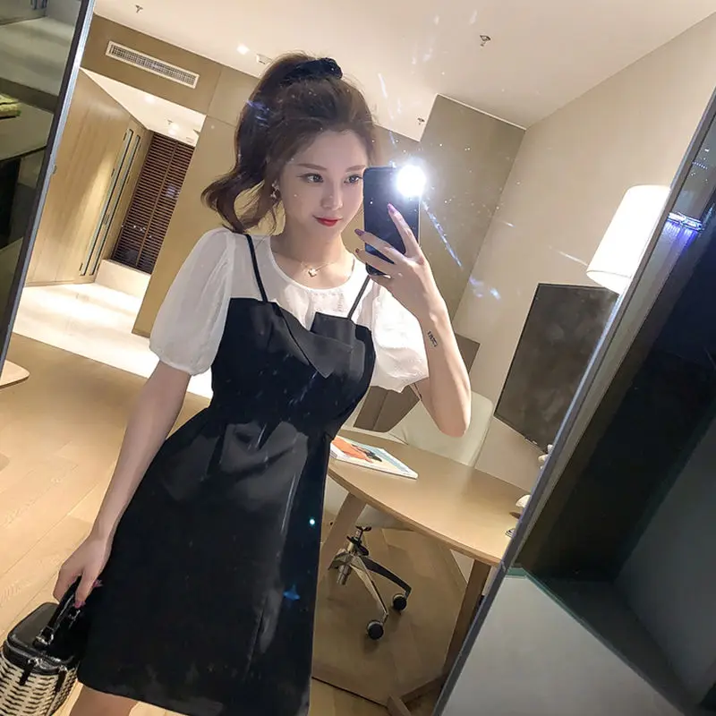 Женское весенне-летнее платье с круглым вырезом и пышными рукавами SS3188
Женское весенне-летнее платье с круглым вырезом и пышными рукавами SS3188