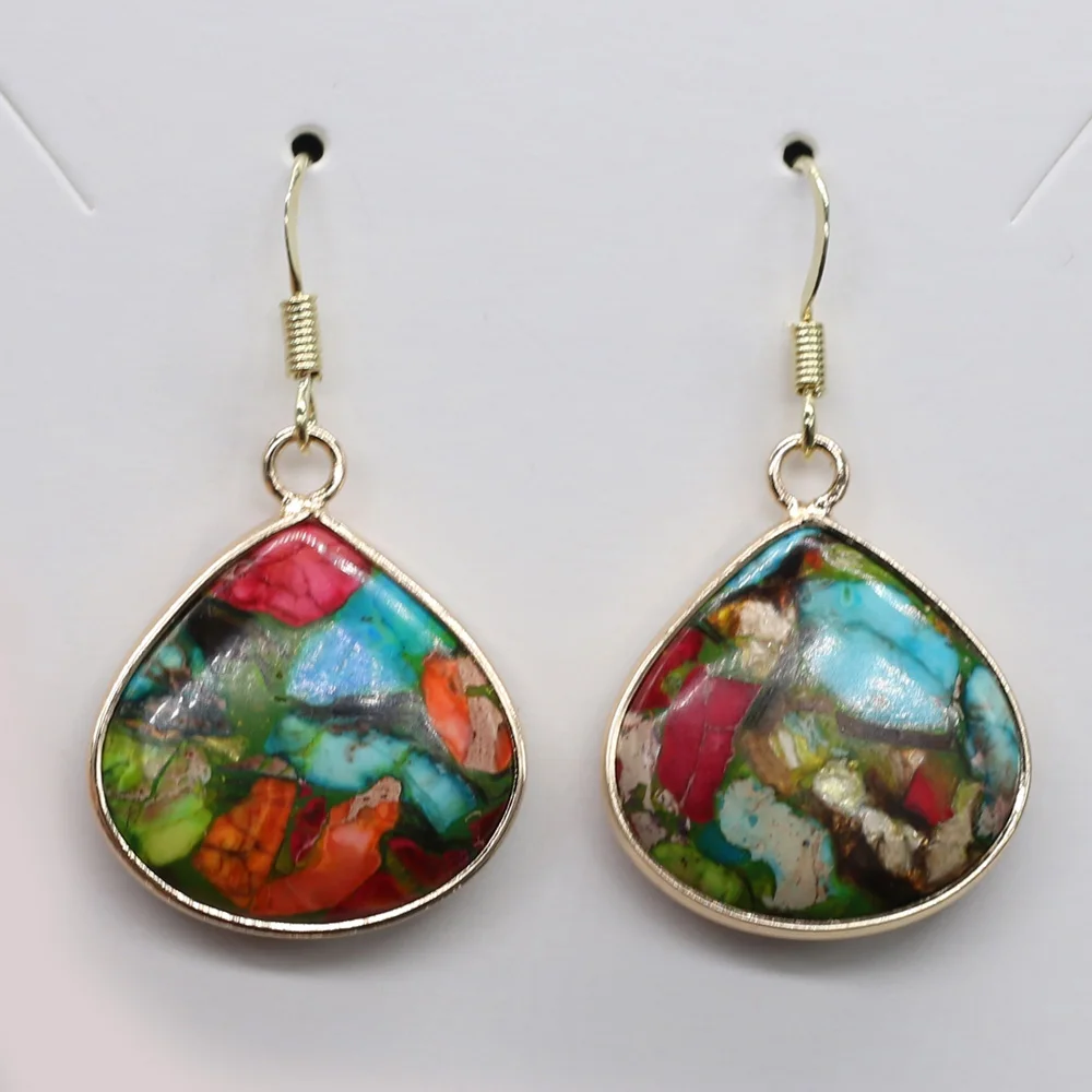Hot Sale New Natural Stone Earrings Fat Drop-shaped Emperor Stone Colorful Exquisite High-quality Earrings Jewelry Size 20x25mm
Hot Sale New Natural Stone Earrings Fat Drop-shaped Emperor Stone Colorful Exquisite High-quality Earrings Jewelry Size 20x25mm