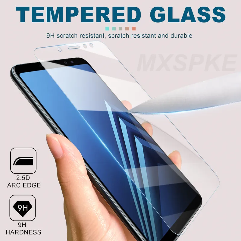 3 шт. закаленное стекло для Samsung Galaxy A71 A51 A8 A6 J4 J6 Plus 2018 Защитное экрана A9 A5 A7 J2 J7 J8
