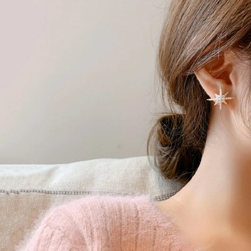 2020 New Fahion Women's Earrings Fine Simple Pearl Eight Star Earrings for Women Bijoux Korean Girl Party Jewelry Gift Wholesale
2020 New Fahion Women's Earrings Fine Simple Pearl Eight Star Earrings for Women Bijoux Korean Girl Party Jewelry Gift Wholesale