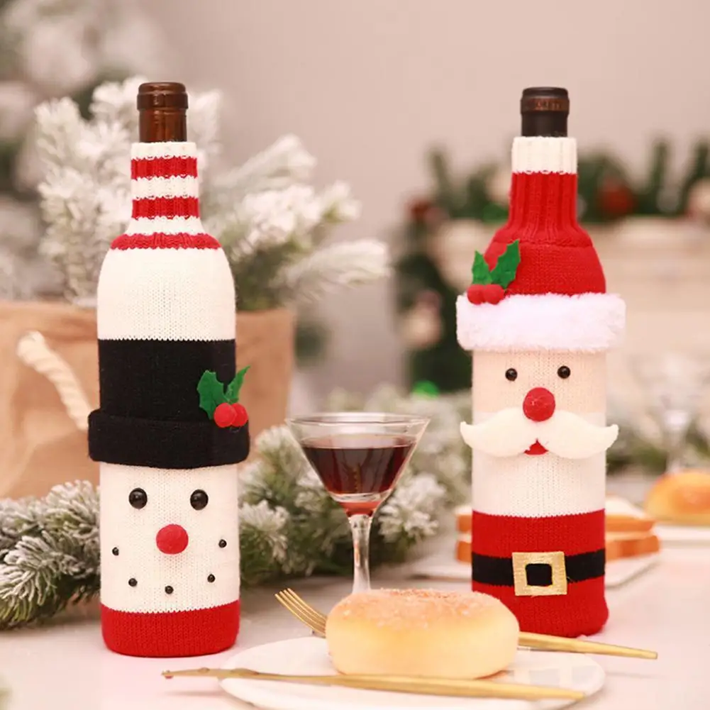 Merry Christmas Kintted Wine Bottle Covers Bag Snowman Gifts Home Party Bottle Dinner Xmas Table Claus Santa Bags Champagne Y7p0
Merry Christmas Kintted Wine Bottle Covers Bag Snowman Gifts Home Party Bottle Dinner Xmas Table Claus Santa Bags Champagne Y7p0