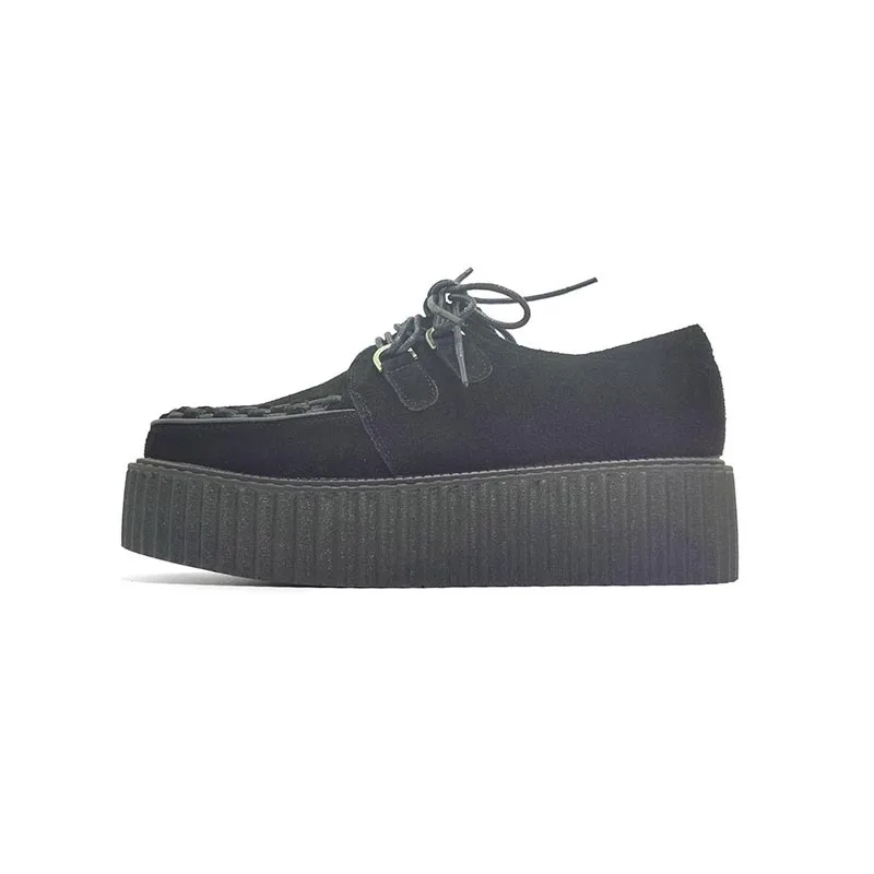 Women Casual Singel Shoes 2021 Spring Autumn Suede Thick Sole Lace Up Shoes Female Black Shallow Mouth Shoes
Women Casual Singel Shoes 2021 Spring Autumn Suede Thick Sole Lace Up Shoes Female Black Shallow Mouth Shoes