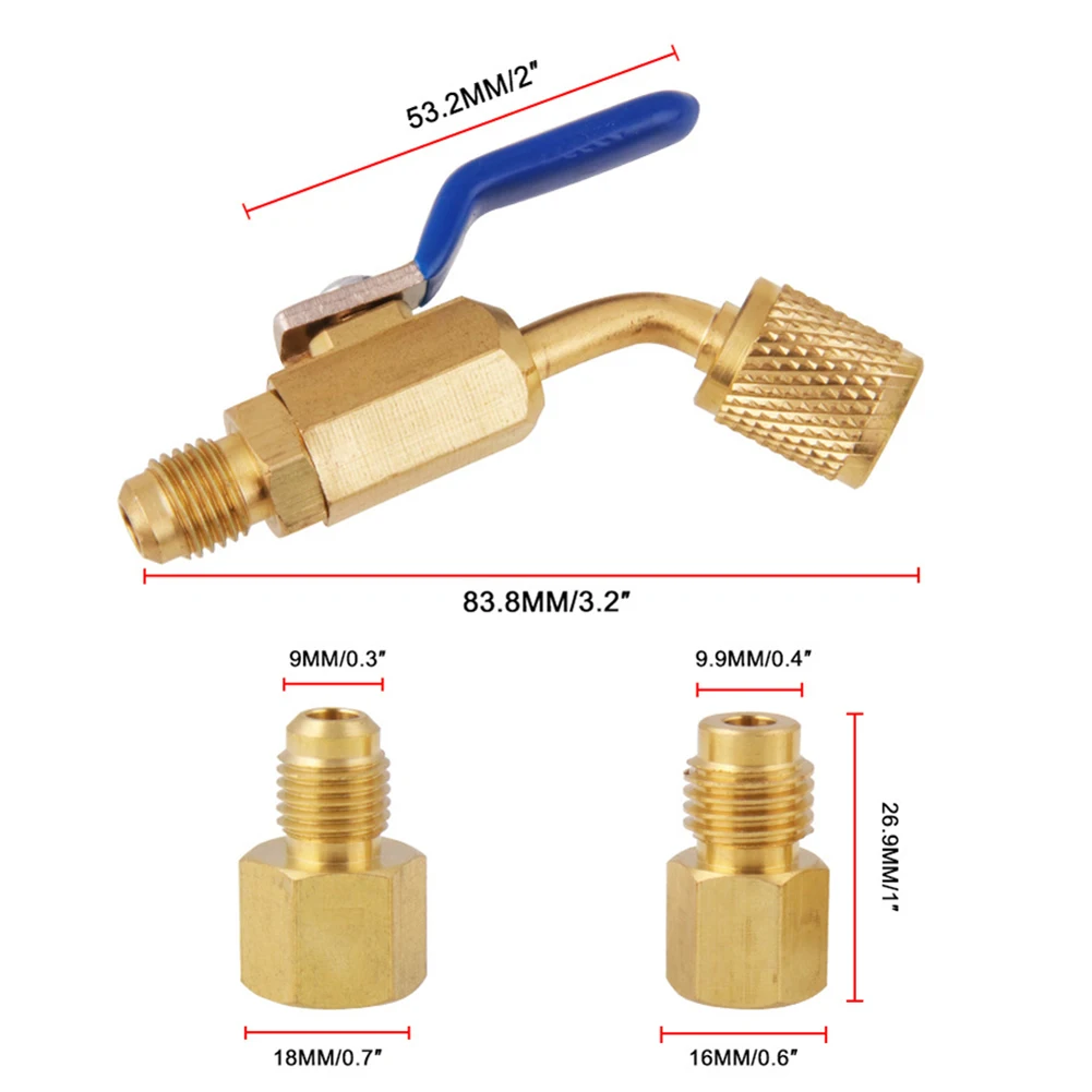 6 PCS Air Conditioning Refrigerant Angled Compact Ball Valve 1/4 Inch for Refrigerant Tank Adapter 6014 Vacuum Pump Adapter
6 PCS Air Conditioning Refrigerant Angled Compact Ball Valve 1/4 Inch for Refrigerant Tank Adapter 6014 Vacuum Pump Adapter