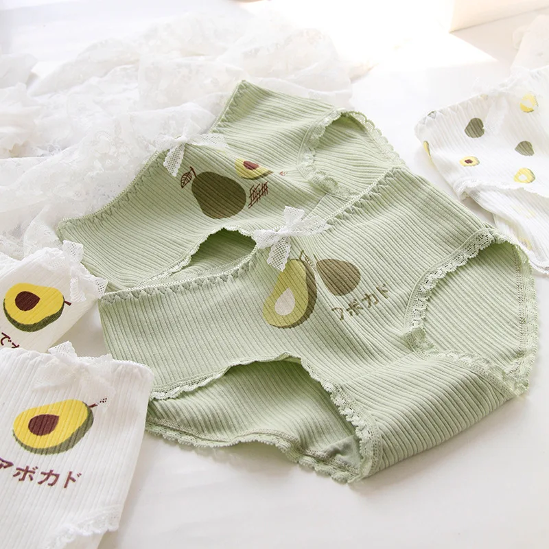Fresh Avocado Underpants Cotton Women's Underwear Breathable Panties Sexy Lingerie Lace Female Sport Panty Mid-Waist Bow Briefs
Fresh Avocado Underpants Cotton Women's Underwear Breathable Panties Sexy Lingerie Lace Female Sport Panty Mid-Waist Bow Briefs