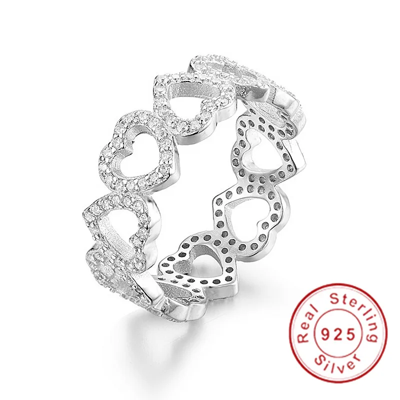 Hollow out Heart Ring finger Sparkling diamond painting full 100% 925 Sterling Silver Band Rings For Women Cute girl Jewelry
Hollow out Heart Ring finger Sparkling diamond painting full 100% 925 Sterling Silver Band Rings For Women Cute girl Jewelry