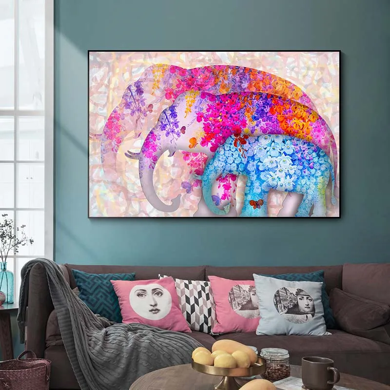 Graffiti Art Canvas Painting Animal Wall Art Canvas Prints Abstract Colorful Elephant Family Picture for Kids Room Home Decor
Graffiti Art Canvas Painting Animal Wall Art Canvas Prints Abstract Colorful Elephant Family Picture for Kids Room Home Decor