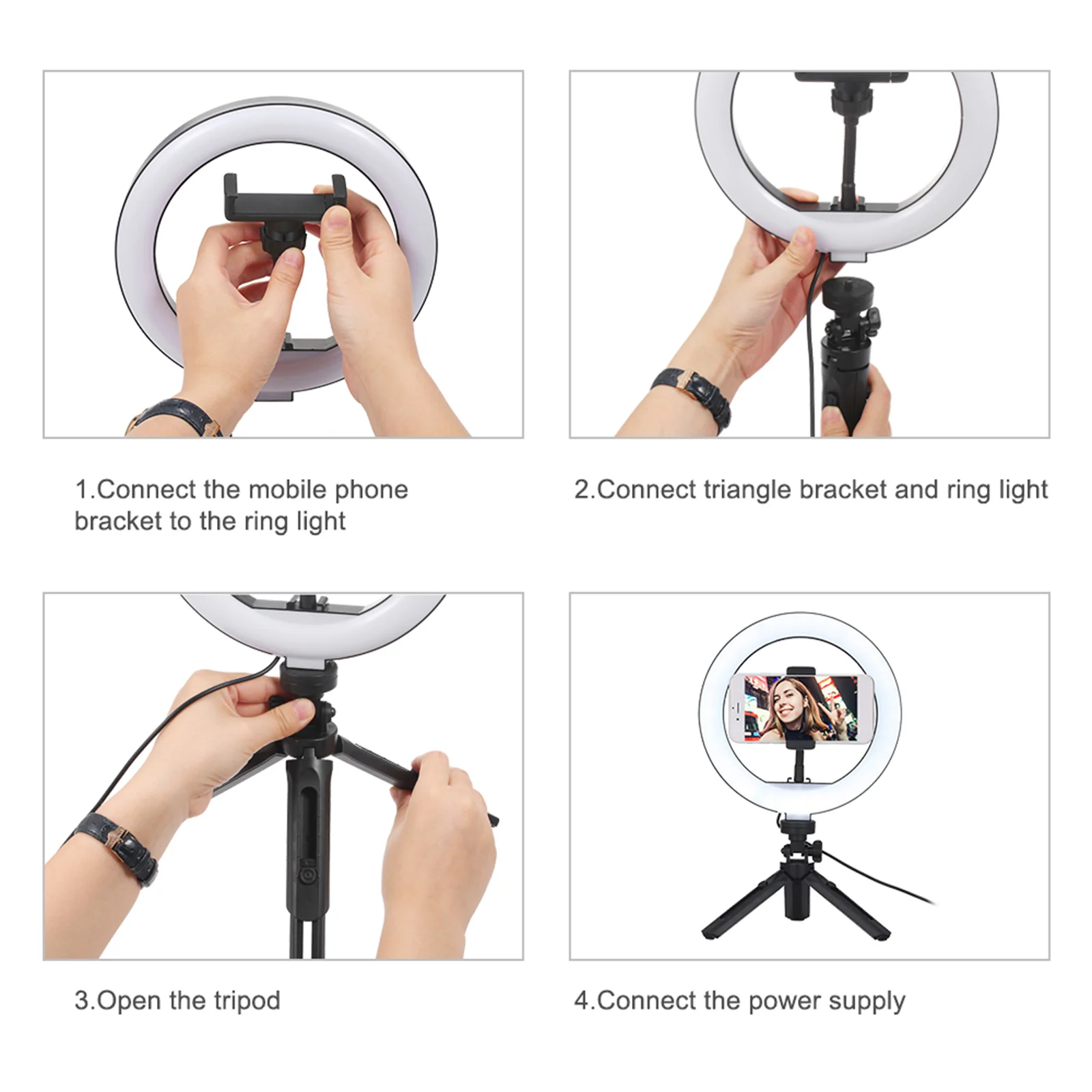 10.2IN LED Ring Light Fill Light Dimmable Photography Ring Fill Light with Tripod Stand Selfie Ring Light BT Remote USB Live
10.2IN LED Ring Light Fill Light Dimmable Photography Ring Fill Light with Tripod Stand Selfie Ring Light BT Remote USB Live