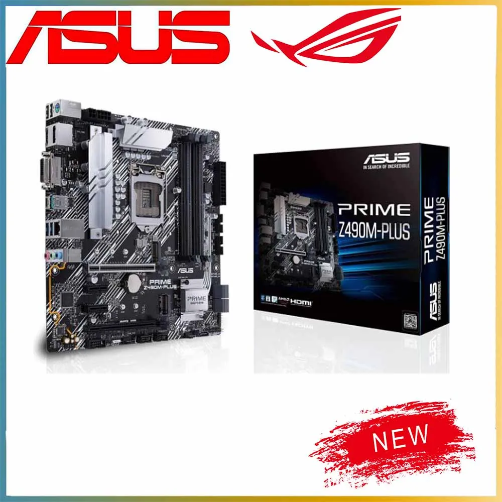 Новинка для процессора Intel Z490 LGA 1200 ASUS PRIME Z490M-PLUS материнская плата компьютера Socket