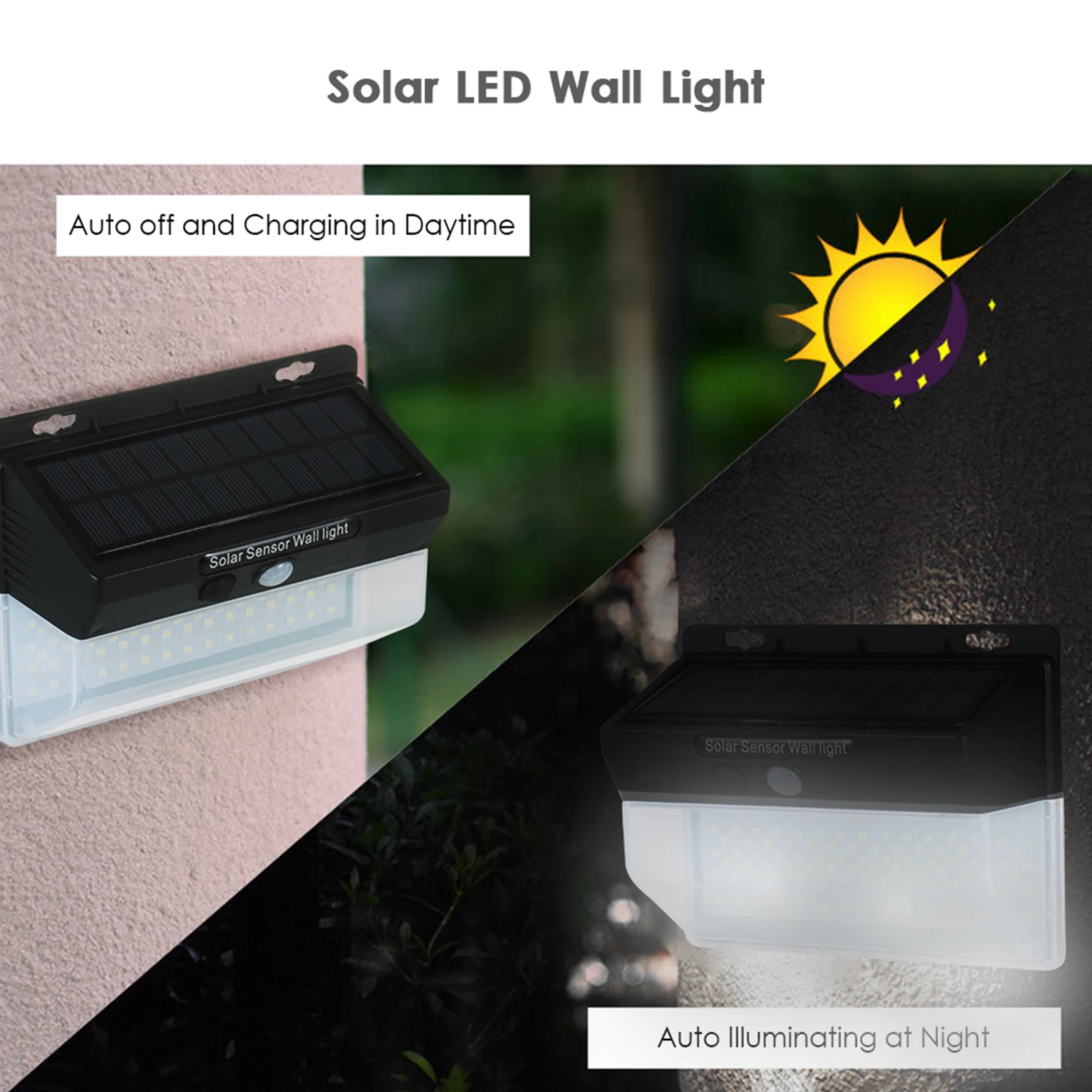 Solar Lights Outdoor Wireless 206 LED Solar Motion Sensor Lights with 3 Modes IP65 Waterproof Solar Power Lamp for Lawn Garden
Solar Lights Outdoor Wireless 206 LED Solar Motion Sensor Lights with 3 Modes IP65 Waterproof Solar Power Lamp for Lawn Garden