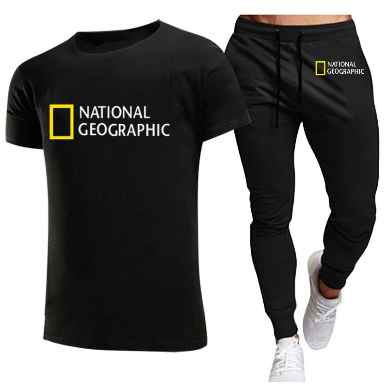 National Geographic T-shirt + Pants Men Track Suit Sportswear Short Sleeve Suit 2 Piece Set
National Geographic T-shirt + Pants Men Track Suit Sportswear Short Sleeve Suit 2 Piece Set