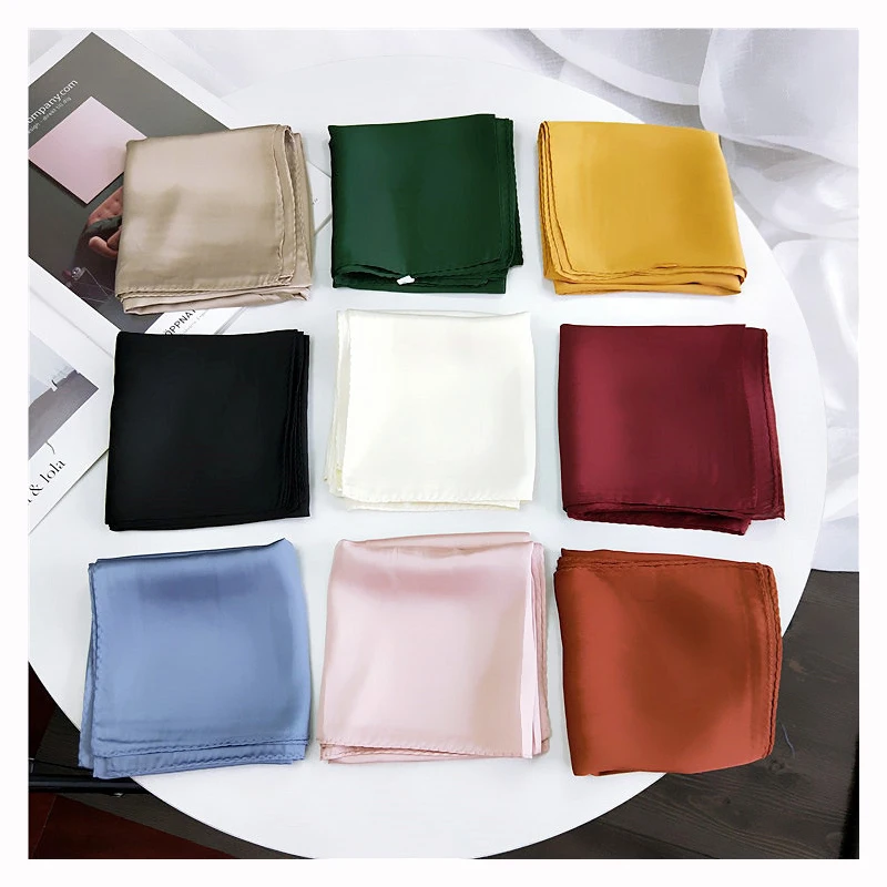 70cm*70cm Pure Color Hair Tie Square Scarf Band For Party Shopping Women Elegant Women Wrap Handkerchief Bandana Accessories
70cm*70cm Pure Color Hair Tie Square Scarf Band For Party Shopping Women Elegant Women Wrap Handkerchief Bandana Accessories