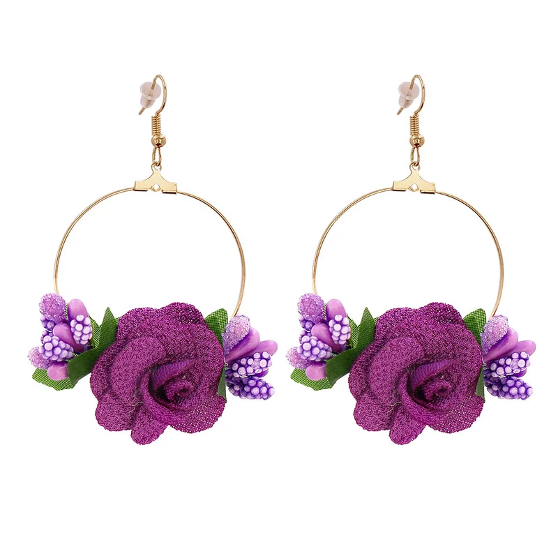 Minar Bohemian Purple Color Rose Pendant Earrings for Women Gold Color Metal Circle Drop Dangle Earrings 2021 Summer Jewelry
Minar Bohemian Purple Color Rose Pendant Earrings for Women Gold Color Metal Circle Drop Dangle Earrings 2021 Summer Jewelry