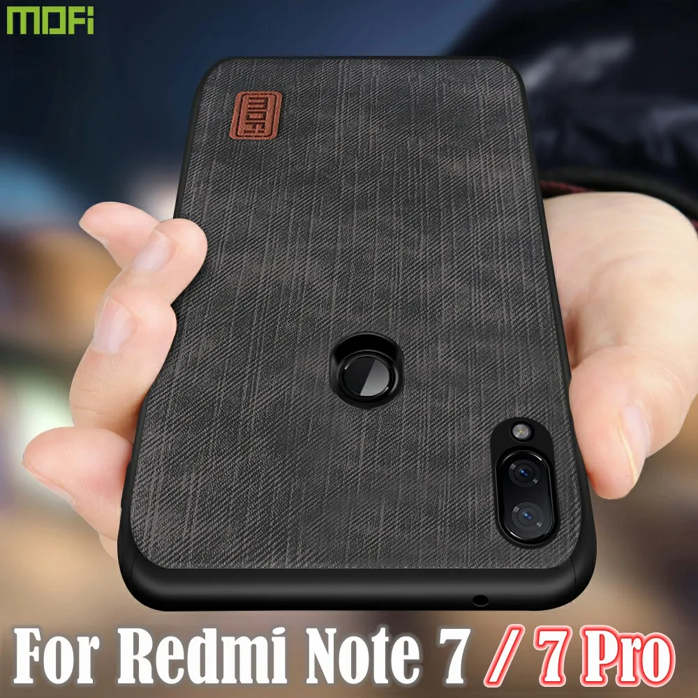 Чехол Mofi для Xiaomi Redmi Note 7 Pro чехол Mi Note7 силиконовый джинсов из искусственной кожи и
