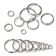 100pcs/lot 6-20mm Stainless Steel Open Double Jump Rings for Jewelry Making DIY Keychain Double Split Rings Connectors Findings