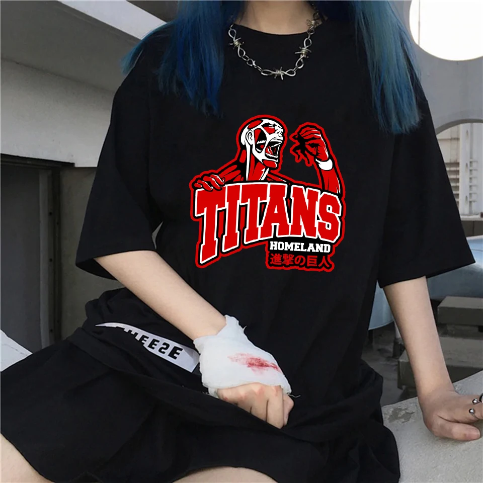 Anime Gothic T Shirt Women T-shirt Punk Style Tshirt Attack on Titan Printed T Shirts Vintage Gothic Female Clothing Summer Tops
Anime Gothic T Shirt Women T-shirt Punk Style Tshirt Attack on Titan Printed T Shirts Vintage Gothic Female Clothing Summer Tops
