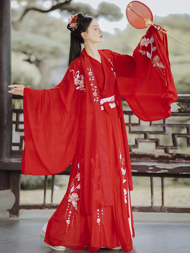 2021 New Female Hanfu Costumes Chinese Traditional Red Dress Female Wedding Elegant Clothing Han/Tang Dynasty Ancient Clothes
2021 New Female Hanfu Costumes Chinese Traditional Red Dress Female Wedding Elegant Clothing Han/Tang Dynasty Ancient Clothes
