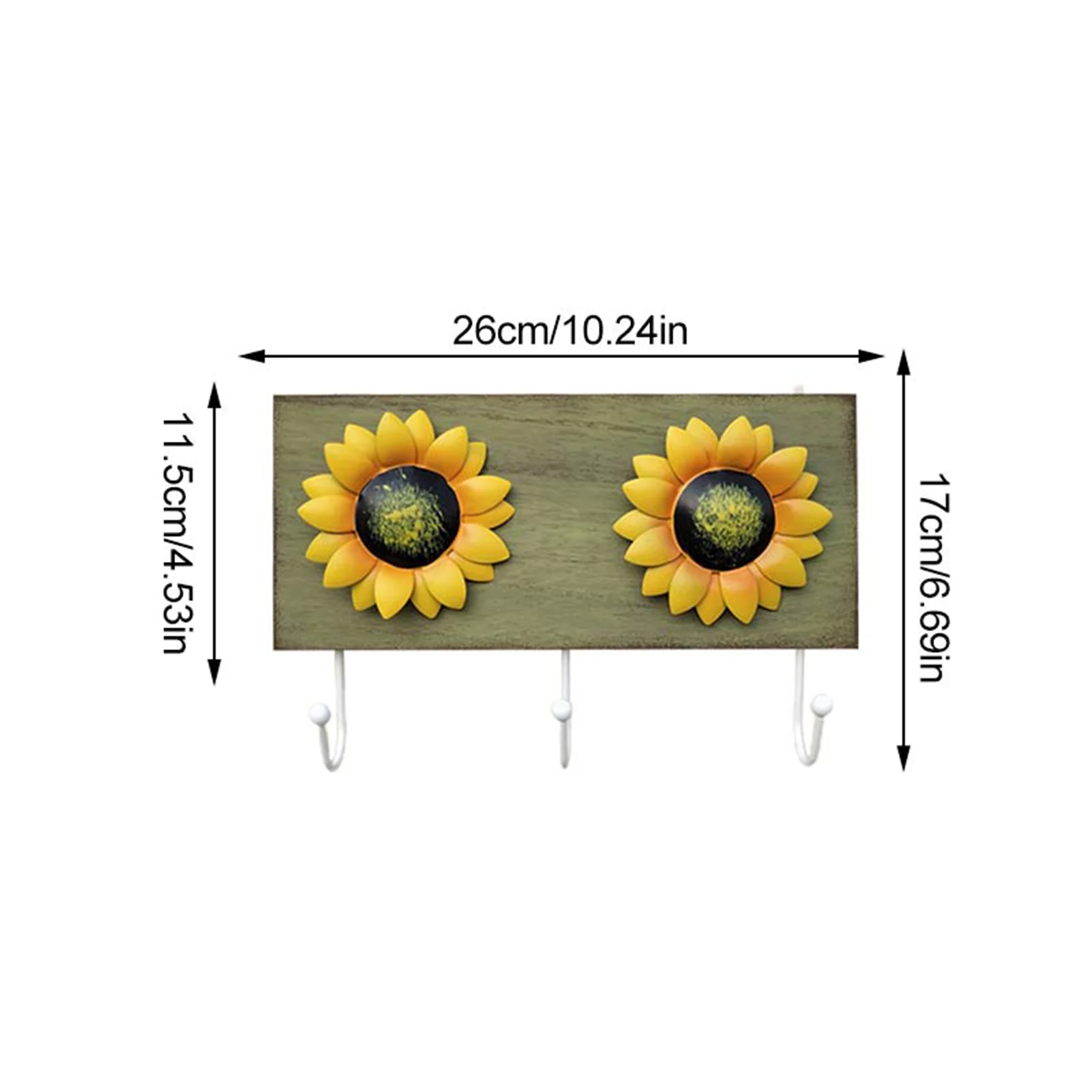 Country Style Sunflower Key Holder MDF Durable Cabinet Medal Hat Hanger Rack + 3 Hooks For Home Living Room Decoration Universal
Country Style Sunflower Key Holder MDF Durable Cabinet Medal Hat Hanger Rack + 3 Hooks For Home Living Room Decoration Universal