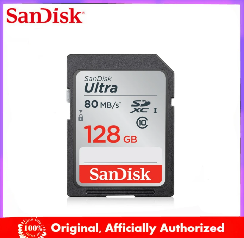 

SanDisk Ultra 32GB 16GB 64GB Class 10 SD SDHC SDXC Memory Card in SD card 128GB 80MB/s for Camera Support Official Verification