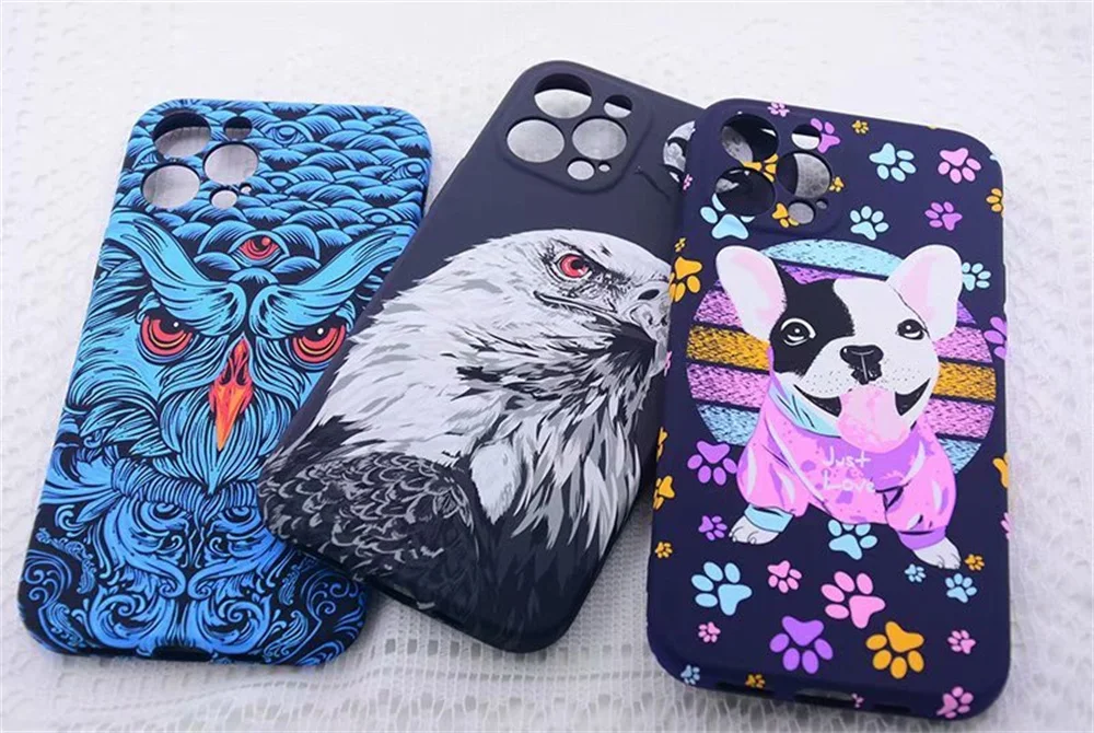 Роскошный Матовый чехол-накладка с изображением животных из ТПУ для iPhone 11 Pro Max XR XS