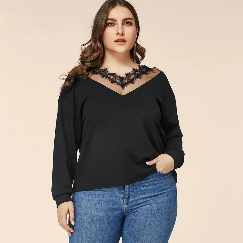 Spring Autumn Women's Large Size Shirt Black Blouses Women Casual Long Sleeve Top Lace Collar Fashion Women Blouses 2021 Elegant
Spring Autumn Women's Large Size Shirt Black Blouses Women Casual Long Sleeve Top Lace Collar Fashion Women Blouses 2021 Elegant