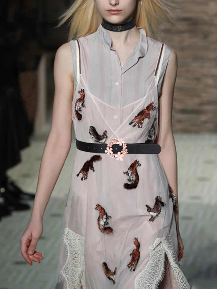 KASURE Exquisite Flower Metal Buckle Waistbelt for Woman Rose Gold Female PU Belts Luxury Designers Skirt Waistband Dress Belts
KASURE Exquisite Flower Metal Buckle Waistbelt for Woman Rose Gold Female PU Belts Luxury Designers Skirt Waistband Dress Belts