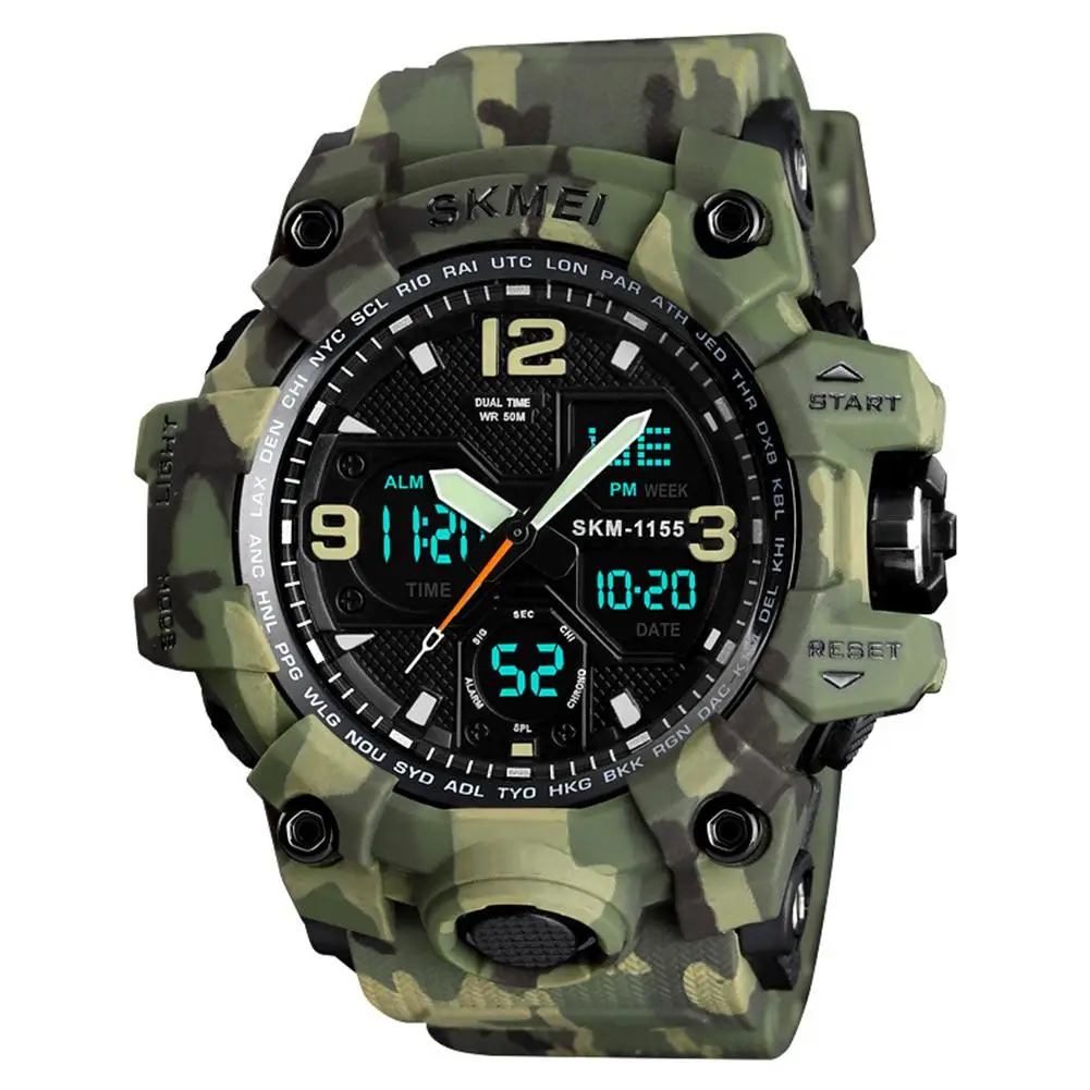 SKMEI 1155B Multi-functional Sports Watch Men Quartz Digital Date Week Light Waterproof Alarm
SKMEI 1155B Multi-functional Sports Watch Men Quartz Digital Date Week Light Waterproof Alarm