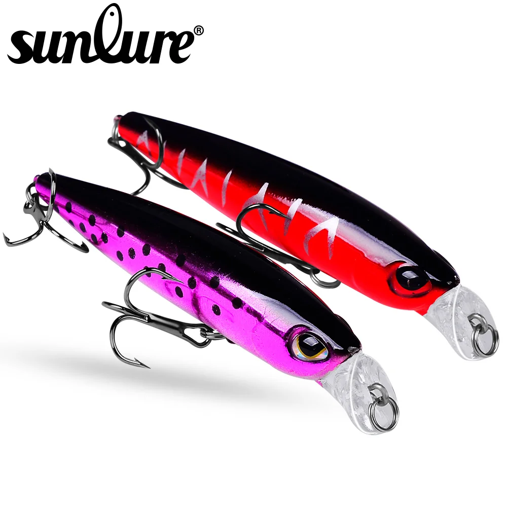 sunlure 1pc Floating Minnow Painting Fishing lure 3.7"-9.4cm Hard Bait 6 color 10.4g-0.37oz Fishing Tackle 6# Treble Hook
sunlure 1pc Floating Minnow Painting Fishing lure 3.7"-9.4cm Hard Bait 6 color 10.4g-0.37oz Fishing Tackle 6# Treble Hook