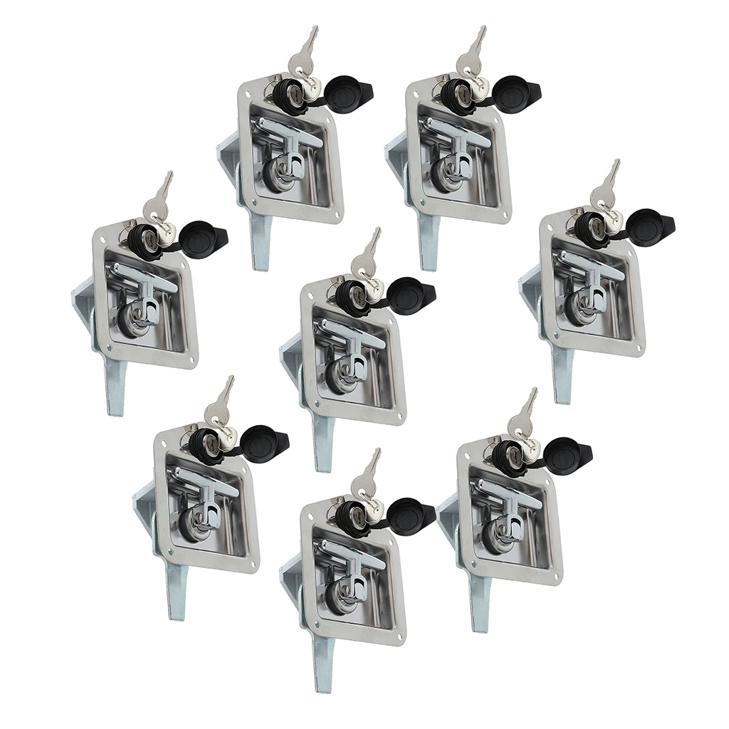 8pcs Stainless Steel Folding T-Handle Latch with one Point Latch, Gasket and 16 Keys
8pcs Stainless Steel Folding T-Handle Latch with one Point Latch, Gasket and 16 Keys