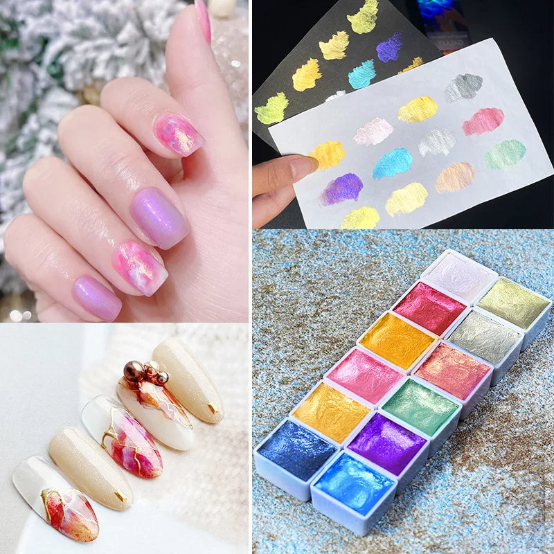 2021 cross border new nail enhancement watercolor solid pearlescent pigment net special set for red Japanese gold powder halo 
2021 cross border new nail enhancement watercolor solid pearlescent pigment net special set for red Japanese gold powder halo