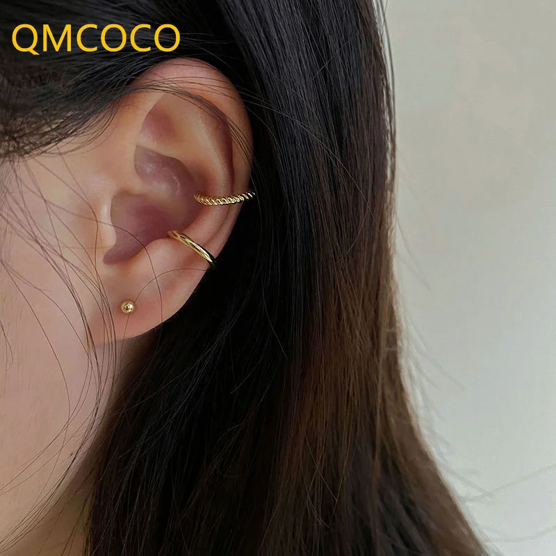 Клипса QMCOCO для ушей Женская, серебро 925 пробы, в Корейском стиле 
Клипса QMCOCO для ушей Женская, серебро 925 пробы, в Корейском стиле