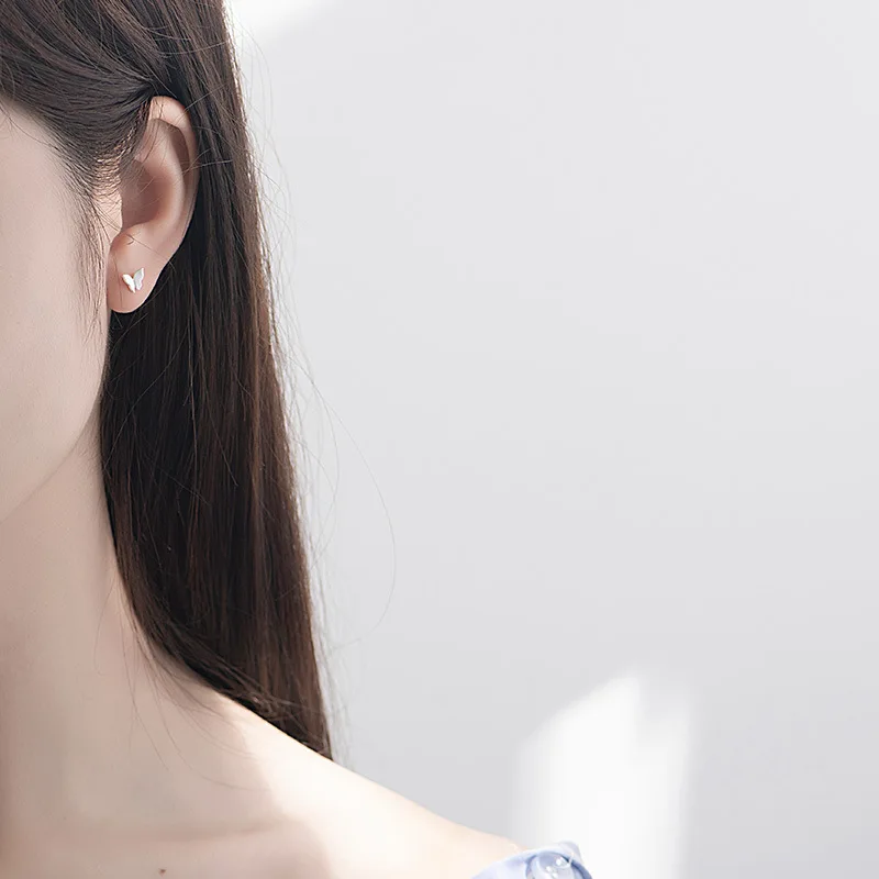 s925 Silver Color Butterfly Earrings For Female Ear Jewelry Boho Classic Korean Women Casual Wedding Party Drop Ear Cuff Earring 
s925 Silver Color Butterfly Earrings For Female Ear Jewelry Boho Classic Korean Women Casual Wedding Party Drop Ear Cuff Earring