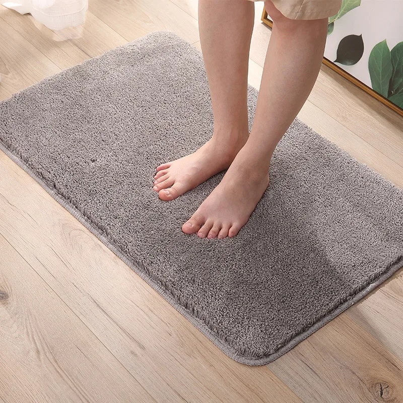 Pure Color Cake Velvet Bathroom Absorbent Non-slip Floor Mats Door-To-Door Bathroom Floor Mats Carpet Bedroom 
Pure Color Cake Velvet Bathroom Absorbent Non-slip Floor Mats Door-To-Door Bathroom Floor Mats Carpet Bedroom